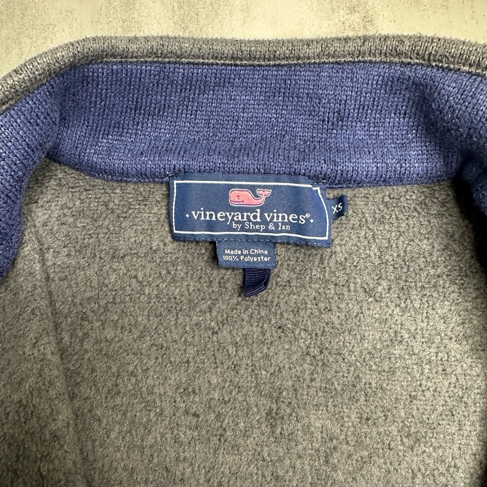 Vineyard Vines Men’s Vest Gray w/ Navy Trim Size XS - Picture 6 of 6